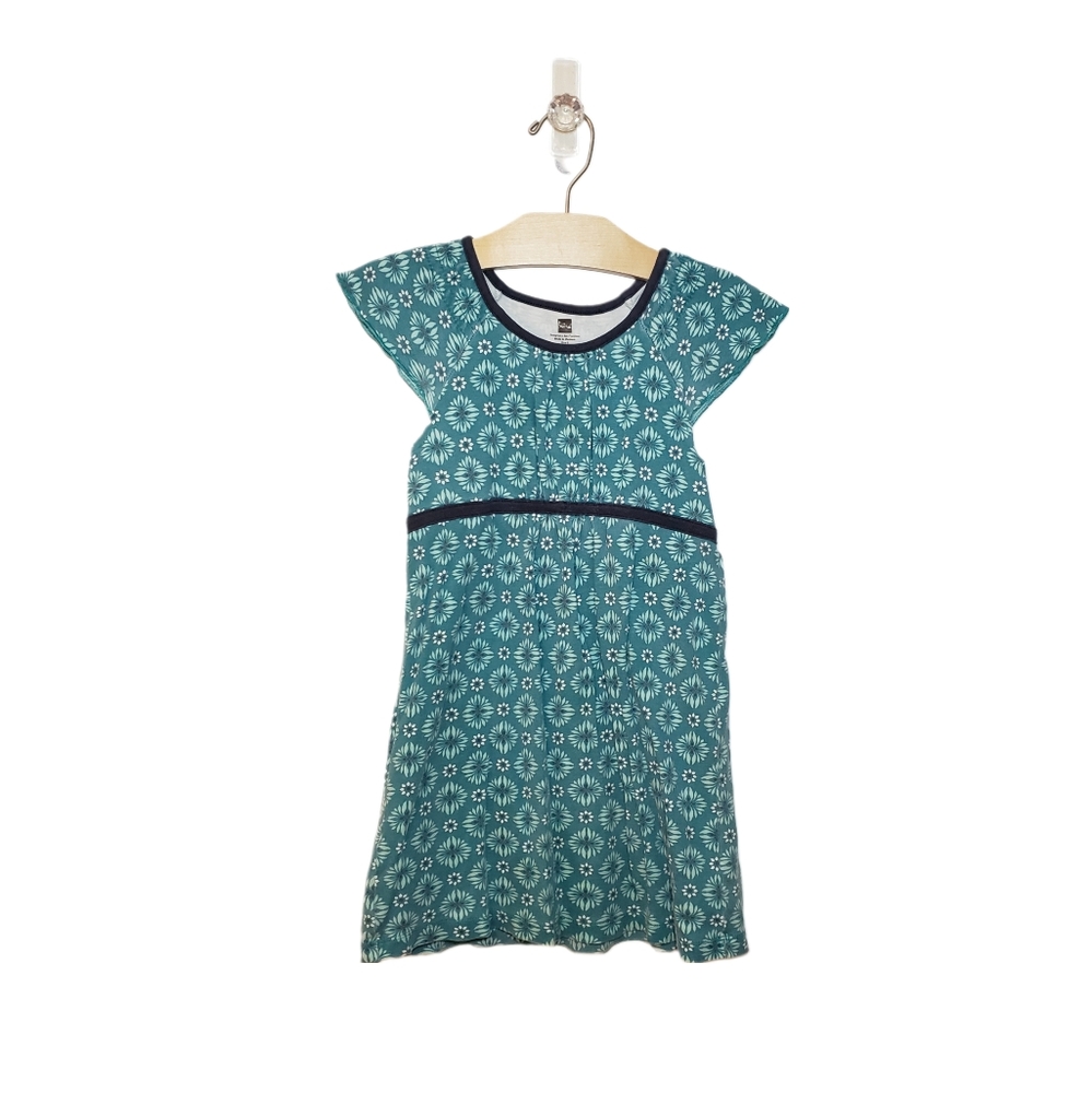 Tea Collection 5 Toddler Girl Teal Patterned Dress